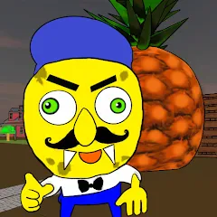 Взлом Neighbor Sponge. Scary Secret  [МОД Бесконечные монеты] - полная версия apk на Андроид