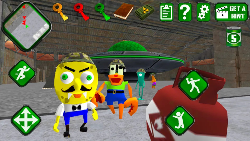 Sponge Area 51. Neighbor Alien  [МОД Menu] Screenshot 3