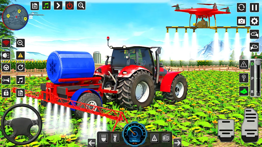 Real Tractor Driving Games (Риал Трактор Драйвинг Геймс)  [МОД Unlocked] Screenshot 4