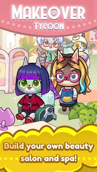 Idle Cat Makeover: Hair Salon  [МОД Много денег] Screenshot 4