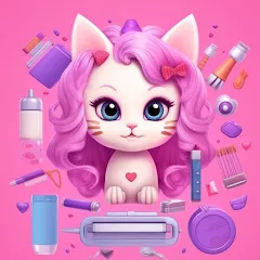 Взлом Idle Cat Makeover: Hair Salon  [МОД Много денег] - последняя версия apk на Андроид