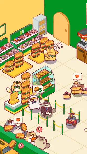 Cat Snack Bar: Cute Food Games (Кэт Снэк Бар)  [МОД Mega Pack] Screenshot 2