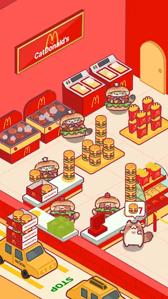 Cat Snack Bar: Cute Food Games (Кэт Снэк Бар)  [МОД Mega Pack] Screenshot 4