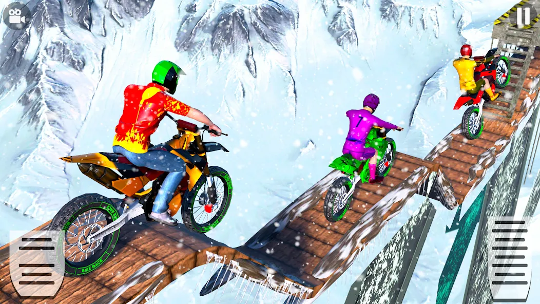 Snow Tricky Bike Stunt Race 3D  [МОД Mega Pack] Screenshot 4