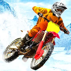 Скачать взломанную Snow Tricky Bike Stunt Race 3D  [МОД Mega Pack] - последняя версия apk на Андроид