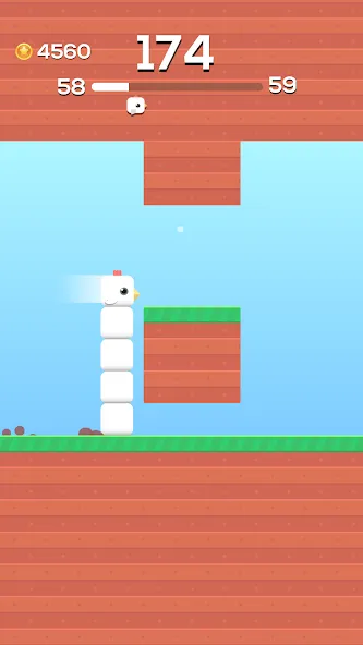 Square Bird - Flappy Chicken (Сквер Брд)  [МОД Unlocked] Screenshot 1