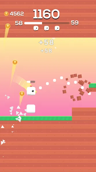 Square Bird - Flappy Chicken (Сквер Брд)  [МОД Unlocked] Screenshot 3