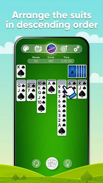 Spider Solitaire (Спайдер Солитер)  [МОД Все открыто] Screenshot 2