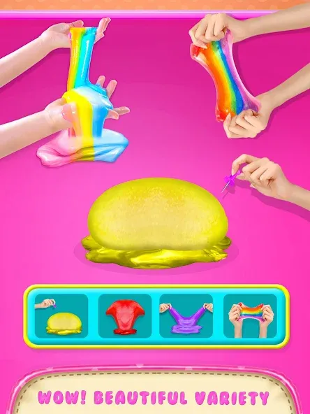 Make Fluffy Slime Maker Game  [МОД Много монет] Screenshot 4