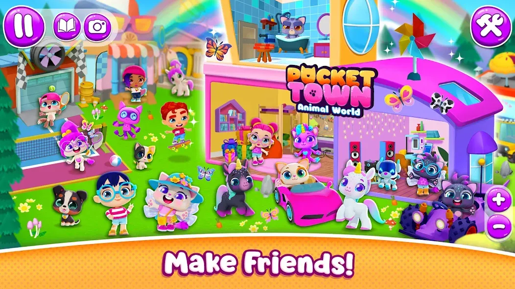 Pocket Town - Animal World  [МОД Меню] Screenshot 3