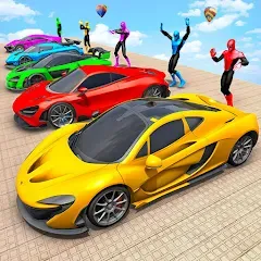 Взломанная Mega Ramp Car Games Car Stunts  [МОД Бесконечные монеты] - полная версия apk на Андроид