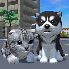 Взломанная Cute Pocket Cat And Puppy 3D (Кьют Покет Кэт Энд Паппи 3Д)  [МОД Меню] - последняя версия apk на Андроид