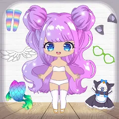 Скачать взломанную Chibi Dress Up Games for Girls  [МОД Mega Pack] - последняя версия apk на Андроид