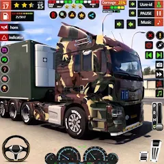 Скачать взлом Army Truck Transport Game 2023  [МОД Бесконечные монеты] - стабильная версия apk на Андроид