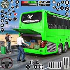 Взлом Coach Tourist Bus City Driving  [МОД Mega Pack] - стабильная версия apk на Андроид