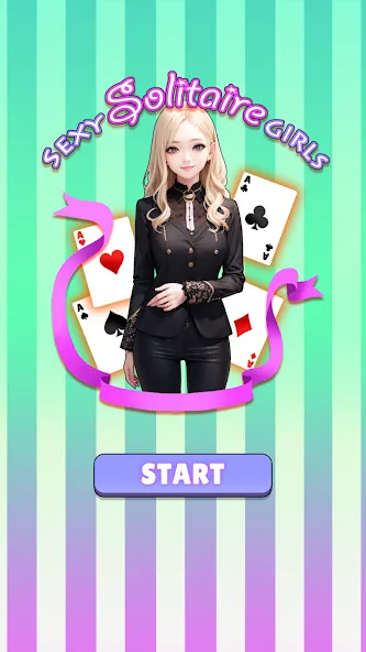 Sexy solitaire girls: ani card (Сэкси солитер девушки)  [МОД Unlocked] Screenshot 1