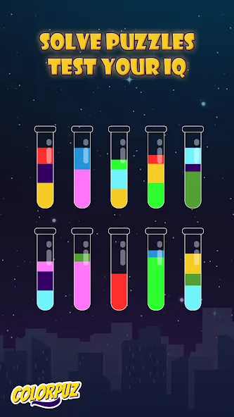 Colorpuz - Water Sort Puzzle (Колорпаз)  [МОД Mega Pack] Screenshot 4