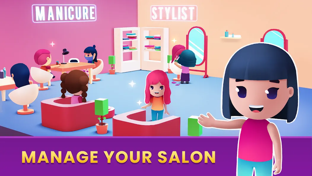 Idle Beauty Salon Tycoon (Айдл Бьюти Салон Тайкун)  [МОД Unlimited Money] Screenshot 1