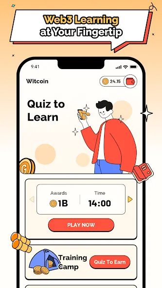 Witcoin: Web3 Play to Learn (Виткоин)  [МОД Все открыто] Screenshot 1