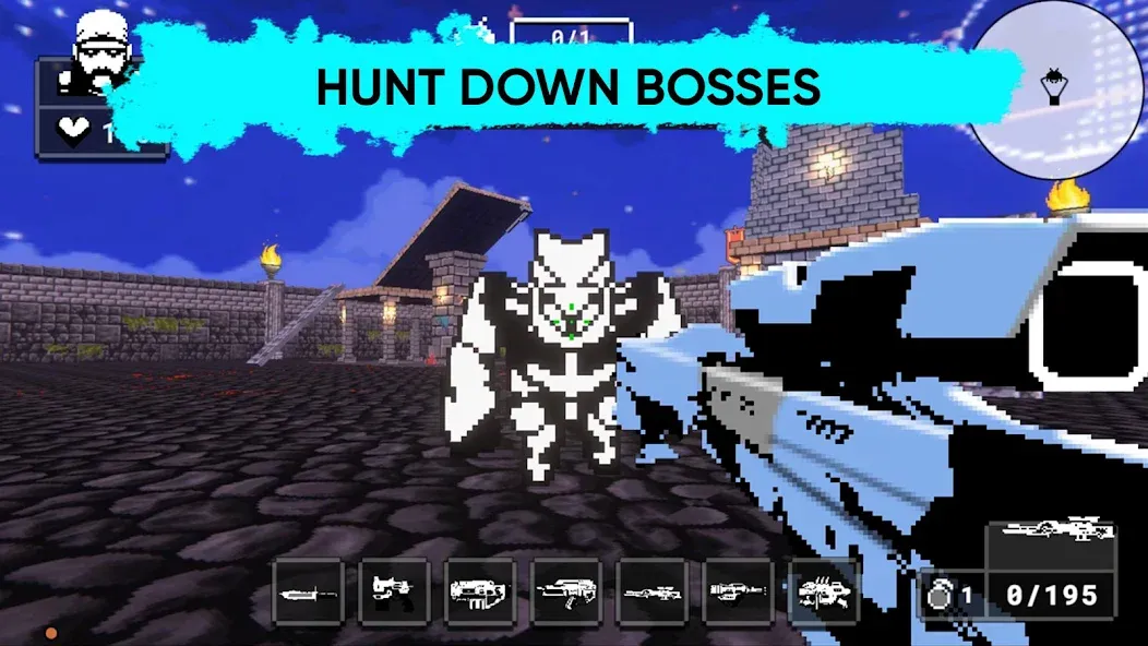 Doomsday pixel shooter 3d (Дум пиксельный шутер 3D)  [МОД Бесконечные монеты] Screenshot 2