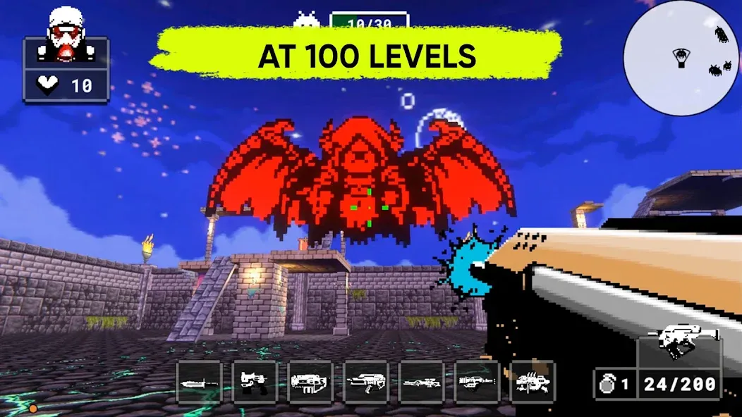 Doomsday pixel shooter 3d (Дум пиксельный шутер 3D)  [МОД Бесконечные монеты] Screenshot 3