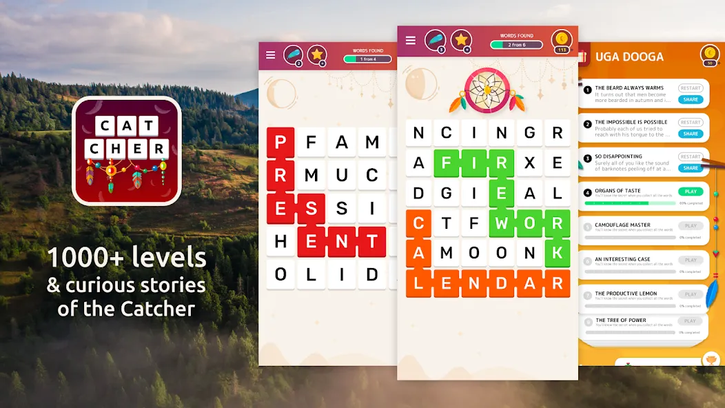 Word Catcher: Word Search  [МОД Все открыто] Screenshot 1