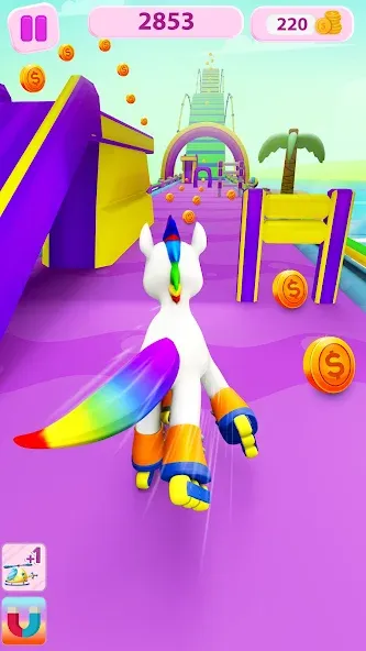 Unicorn Kingdom: Running Games (Юникорн Кингдом)  [МОД Unlimited Money] Screenshot 1