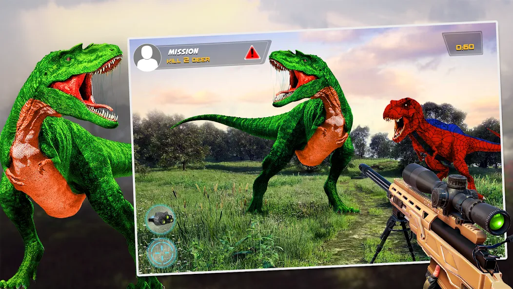 Dino Hunting Sniper Shooter 3D  [МОД Mega Pack] Screenshot 2