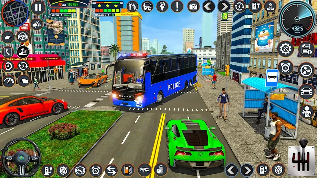 City Bus Simulator Bus Game 3D (Полицейский автобус симулятор)  [МОД Все открыто] Screenshot 1