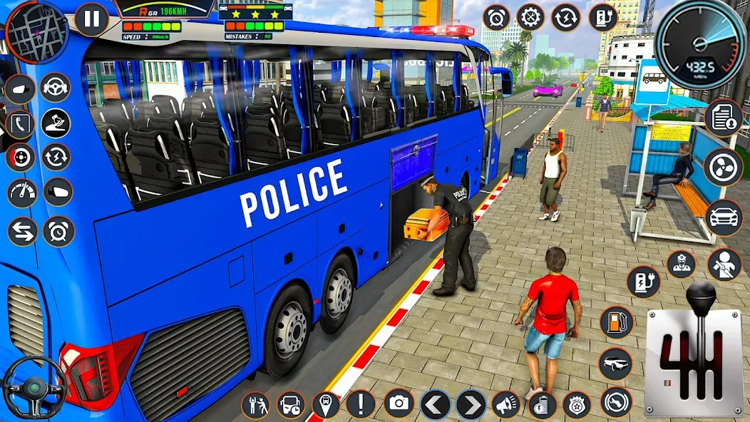 City Bus Simulator Bus Game 3D (Полицейский автобус симулятор)  [МОД Все открыто] Screenshot 2