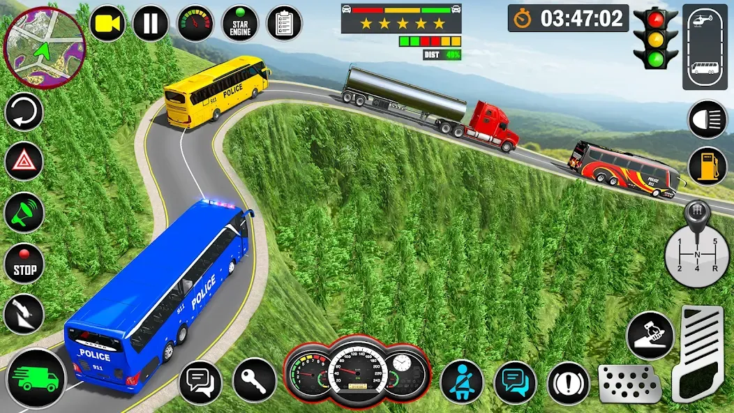 City Bus Simulator Bus Game 3D (Полицейский автобус симулятор)  [МОД Все открыто] Screenshot 5