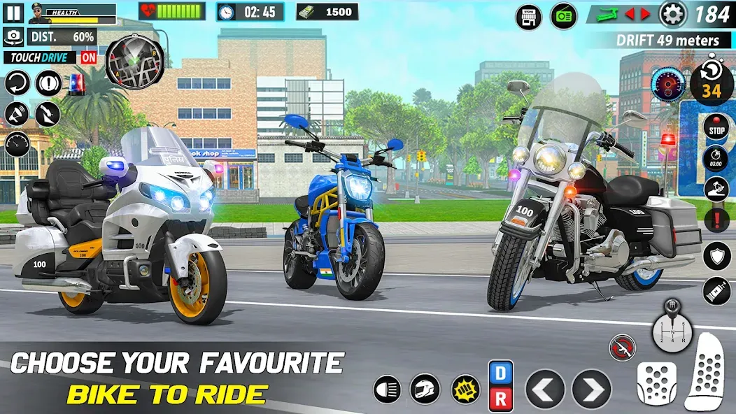 Police Moto Bike Chase Crime (Полицейская мотоциклетная погоня за преступником)  [МОД Unlocked] Screenshot 2