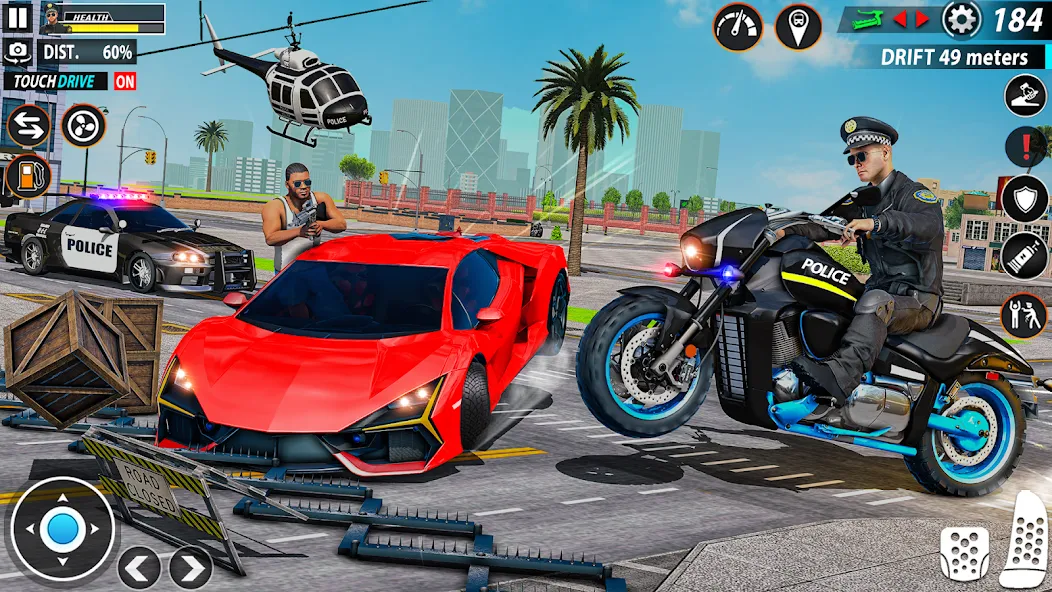 Police Moto Bike Chase Crime (Полицейская мотоциклетная погоня за преступником)  [МОД Unlocked] Screenshot 3