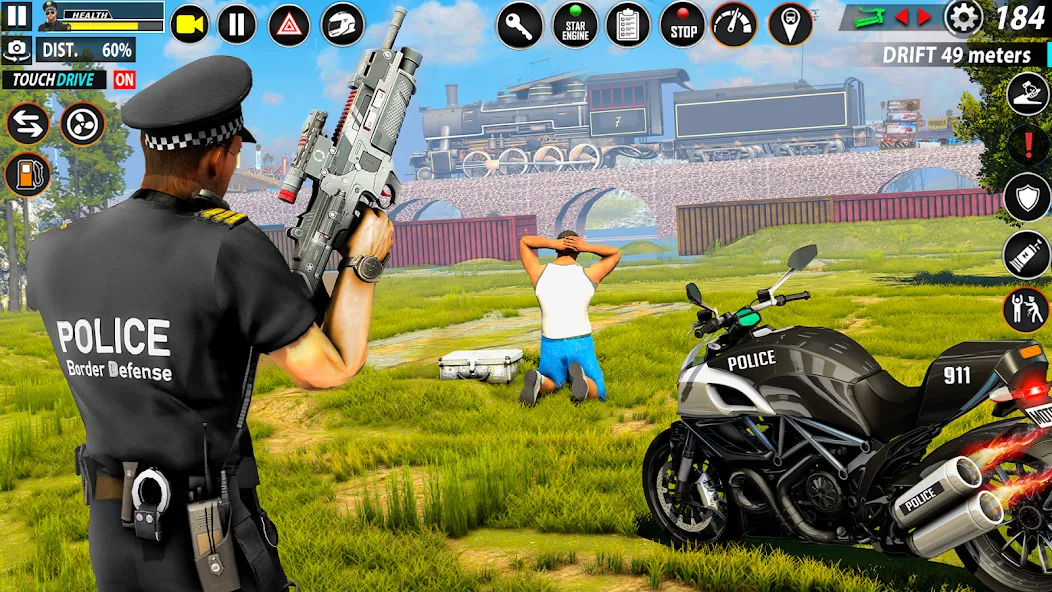 Police Moto Bike Chase Crime (Полицейская мотоциклетная погоня за преступником)  [МОД Unlocked] Screenshot 4