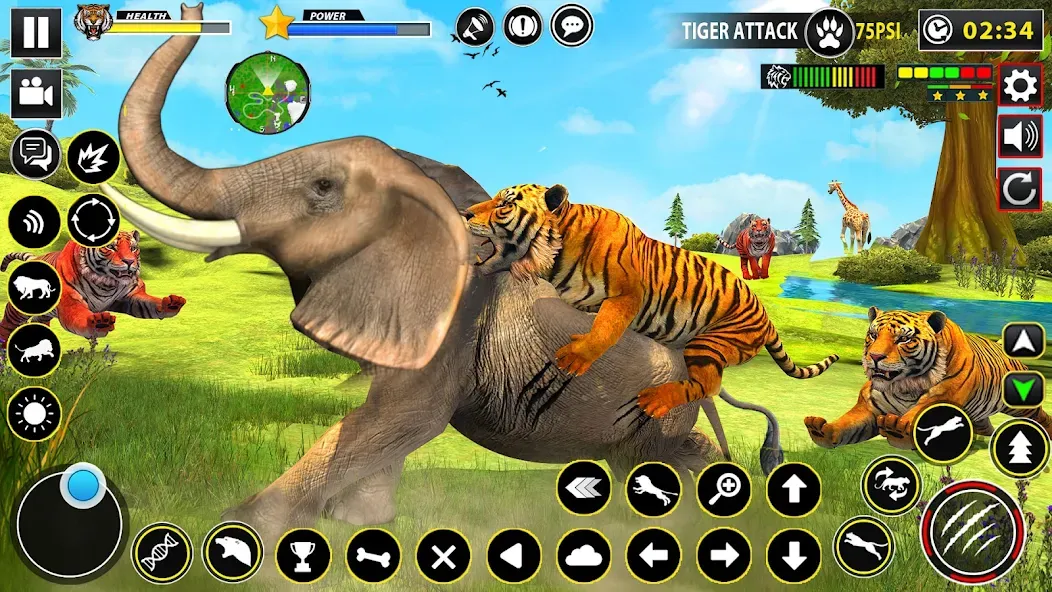 Tiger Simulator Lion games 3D (Тигровый Симулятор Игр Льва 3D)  [МОД Бесконечные монеты] Screenshot 3