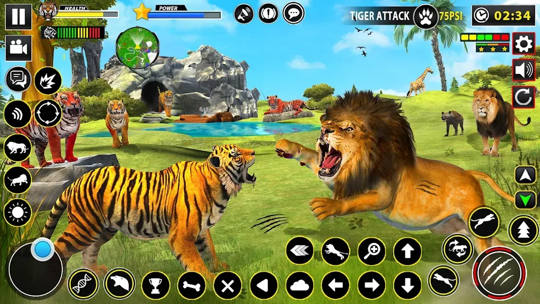 Tiger Simulator Lion games 3D (Тигровый Симулятор Игр Льва 3D)  [МОД Бесконечные монеты] Screenshot 5