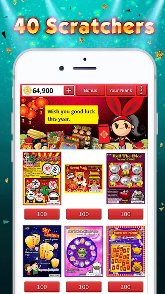 Lottery Scratch Off - Mahjong  [МОД Menu] Screenshot 4