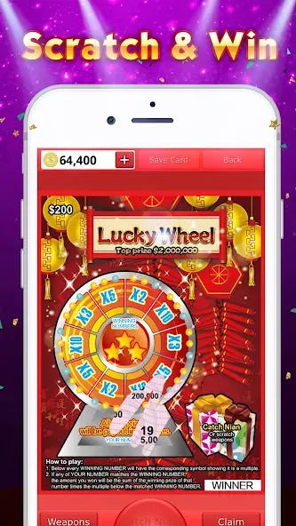 Lottery Scratch Off - Mahjong  [МОД Menu] Screenshot 5