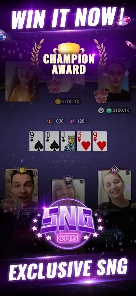 PokerGaga: Texas Holdem Live (ПокерГага)  [МОД Меню] Screenshot 3