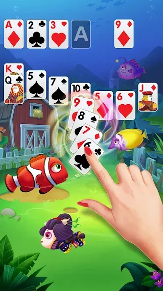 Solitaire Fish Klondike Card (Солитер Карточная игра Клондайк Фиш)  [МОД Menu] Screenshot 3