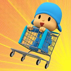 Взломанная Pocoyo Run & Fun: Cartoon Jump  [МОД Все открыто] - полная версия apk на Андроид