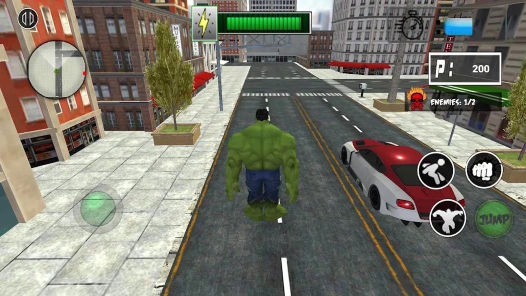 Monster Superhero: Green Fight  [МОД Много монет] Screenshot 2