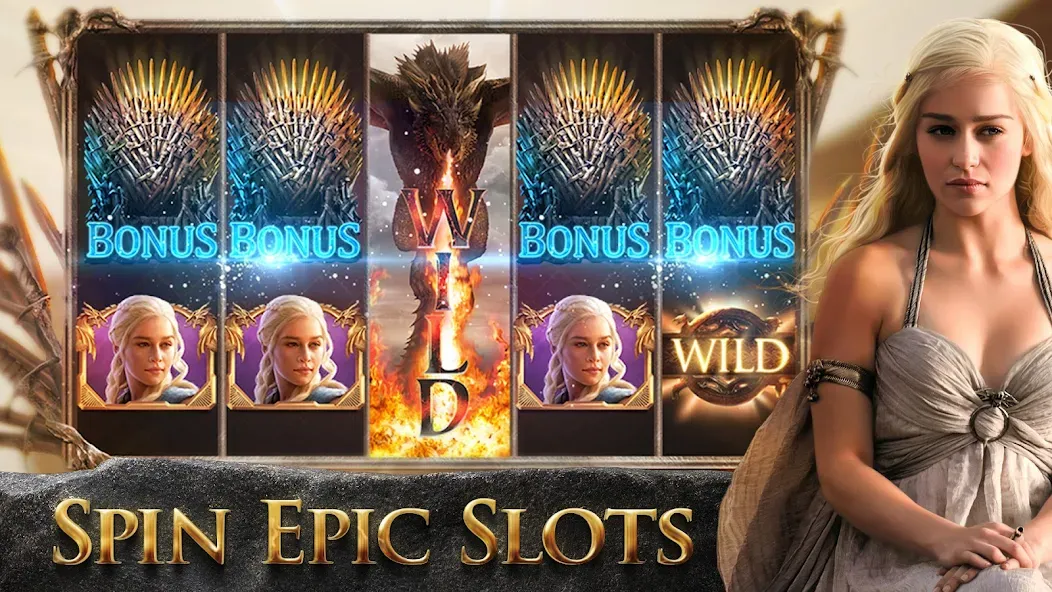 Game of Thrones Slots Casino (Гейм оф Тронс Слотс Казино)  [МОД Бесконечные деньги] Screenshot 1