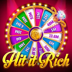 Взломанная Hit it Rich! Casino Slots Game  [МОД Mega Pack] - стабильная версия apk на Андроид