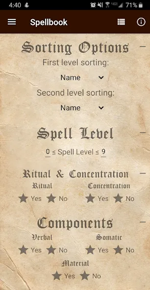 D&D Spellbook 5e  [МОД Меню] Screenshot 2