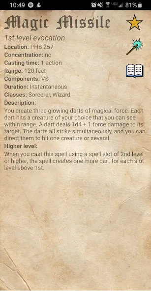 D&D Spellbook 5e  [МОД Меню] Screenshot 4