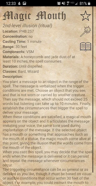 D&D Spellbook 5e  [МОД Меню] Screenshot 5