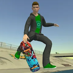 Взлом Skateboard FE3D 2 (Скейтборд 3D 2)  [МОД Много монет] - полная версия apk на Андроид