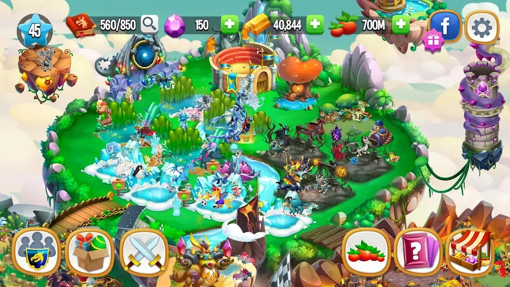 Dragon City: Mobile Adventure  [МОД Много денег] Screenshot 4