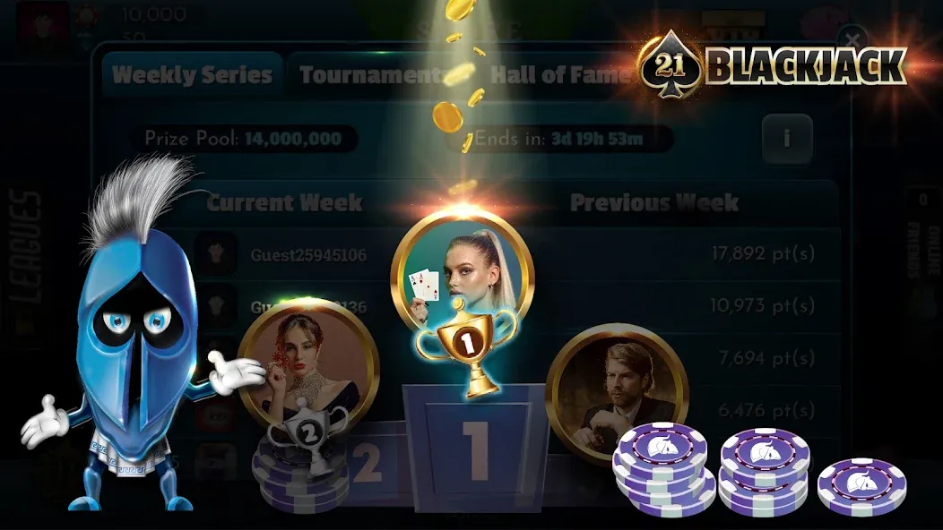 BlackJack 21 - Online Casino  [МОД Unlocked] Screenshot 4